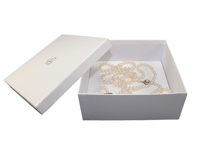 Jewelry box, Big necklace - tall - glossy white